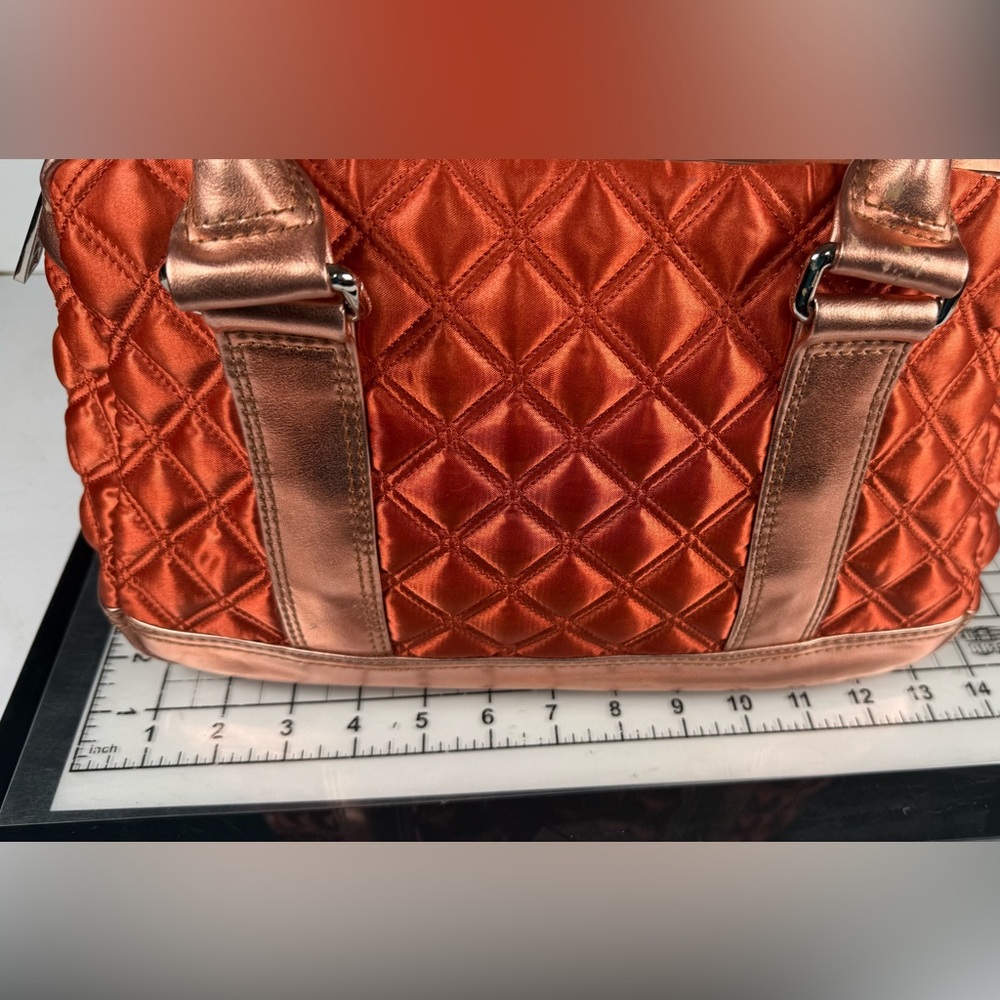 Marc by Marc Quilted Copper Orange Handbag. GOOD used - Picture 10 of 14